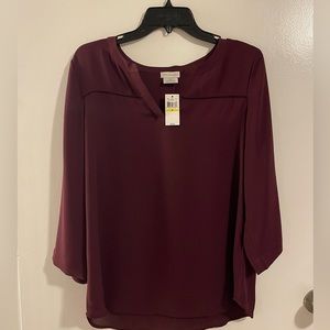 Van Heusen Burgundy Blouse